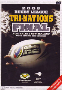 2006 RUGBY LEAGUE TRINATIONS FINAL AUST NZ DVD VG