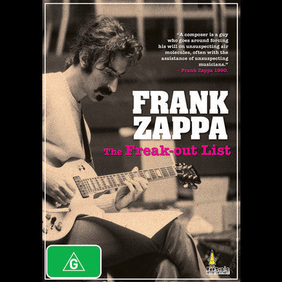 ZAPPA FRANK-THE FREAK OUT LIST DVD VG+