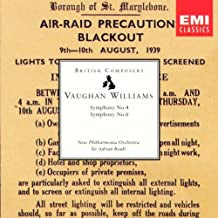 VAUGHAN WILLIAMS-SYMPHONY NO 4 SYMPHONY NO 6 CD VG