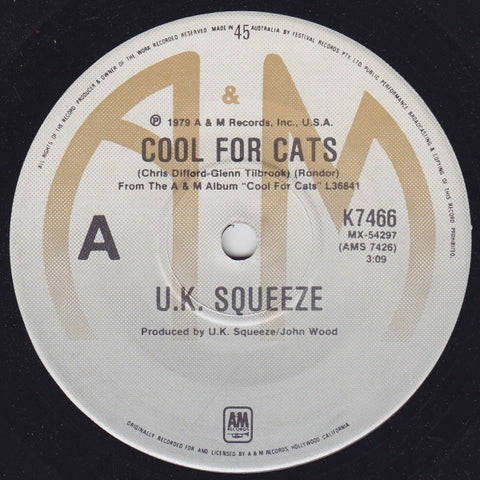 UK SQUEEZE-COOL FOR CATS 7'' EX