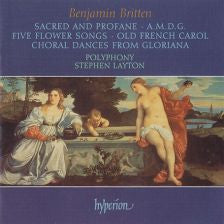 BRITTEN BENJAMIN-SACRED AND PROFANE CHORAL MUSIC CD VG