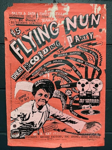 FLYING NUN GREAT RECORDING PARTY-ORIGINAL GIG POSTER