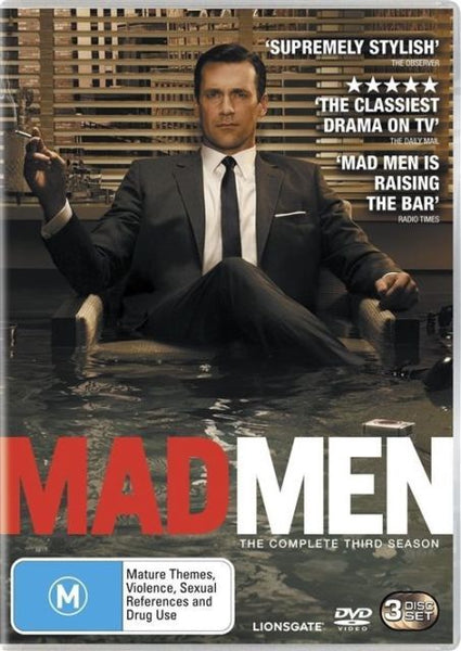 MAD MEN SEASON THREE 3DVD VG