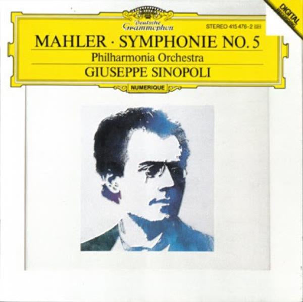 MAHLER-SYMPHONIE NO. 5 PHILHARMONIA ORCHESTRA GUISEPPE SINOPOLI CD VG+