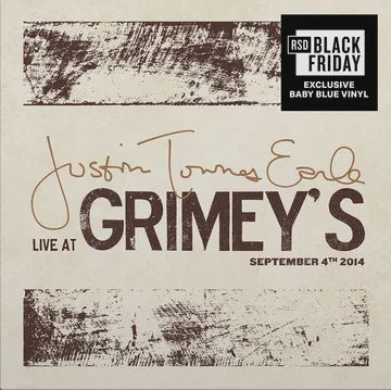 EARLE JUSTIN TOWNES-LIVE AT GRIMEY'S BLUE VINYL LP *NEW*