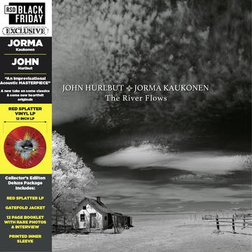 HURLBUT JOHN & JORMA KAUKONEN-THE RIVER FLOWS RED SPLATTER VINYL LP *NEW*