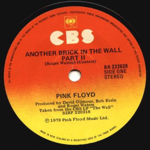 PINK FLOYD-ANOTHER BRICK IN THE WALL PART II 7" VG