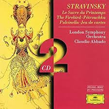 STRAVINSKY-LE SACRE DU PRINTEMPS THE FIREBIRD PETROUCHKA PULCINELLA LSO 2CD VG