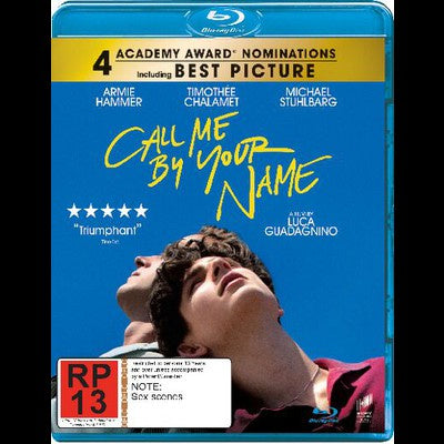 CALL ME BY YOUR NAME BLURAY VG+