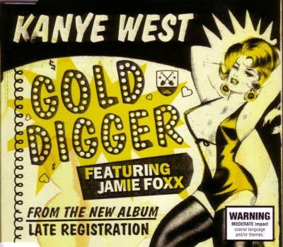WEST KANYE-GOLD DIGGER CD SINGLE VG
