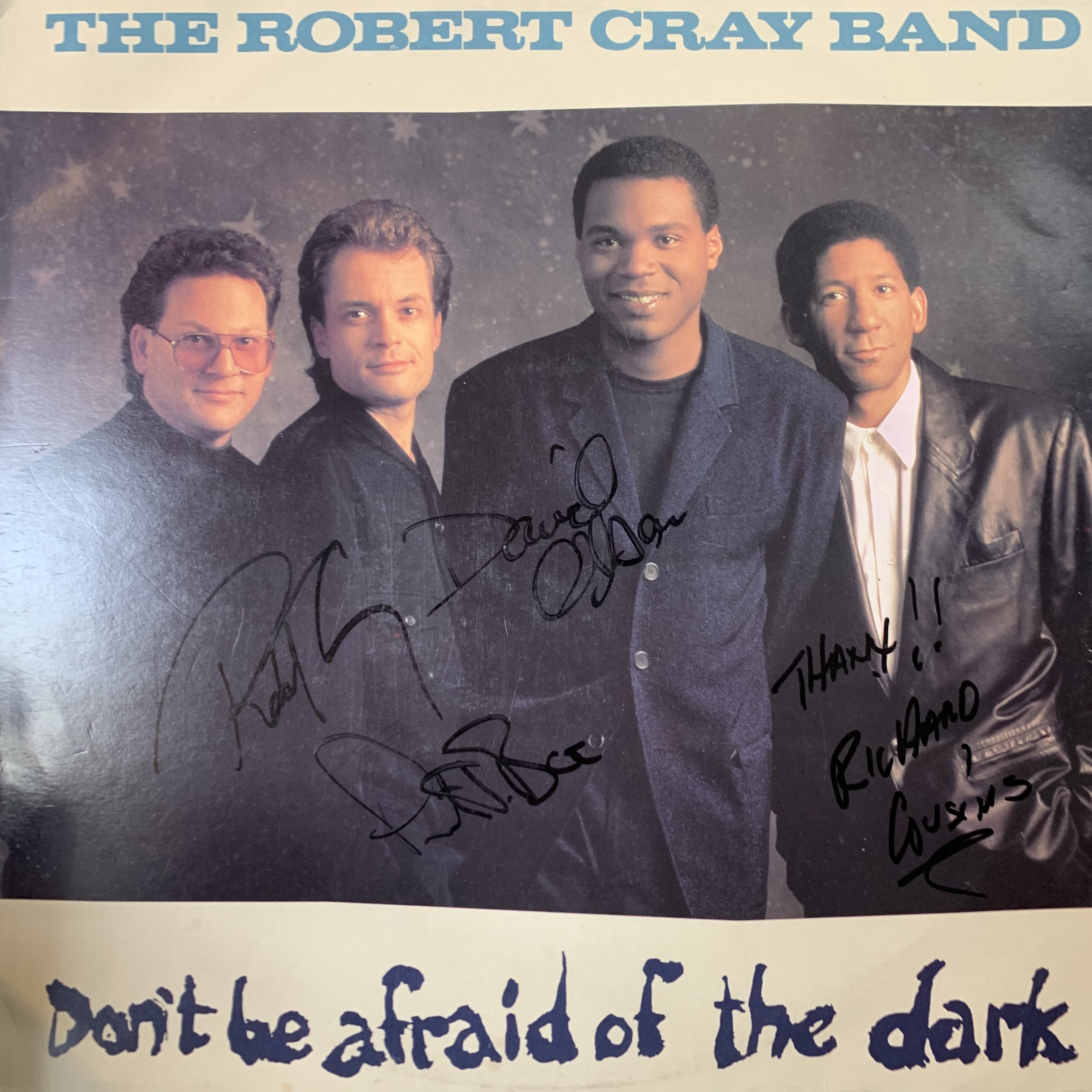 CRAY ROBERT BAND THE-DON'T BE AFRAID OF THE DARK SIGNED COVER LP VG+ C
