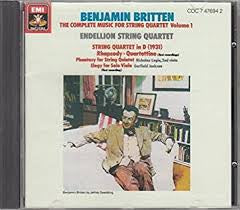 BRITTEN BENJAMIN-COMPLETE MUSIC FOR STRING QUARTET VOL 2 CD VG