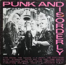 PUNK AND DISORDERLY-VARIOUS ARTISTS BLUE VINYL LP EX COVER VG