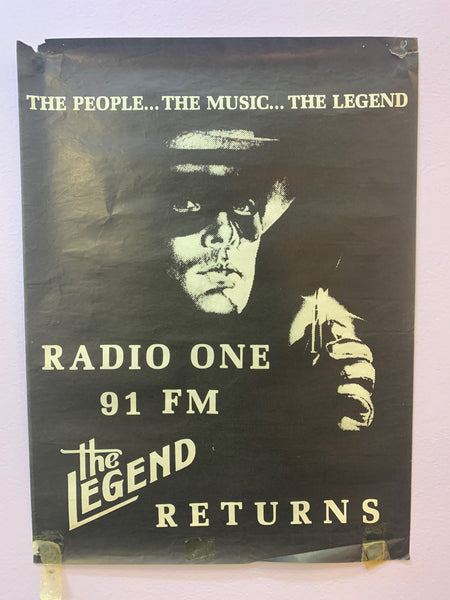 RADIO ONE 91 FM THE LEGEND RETURNS ORIGINAL POSTER
