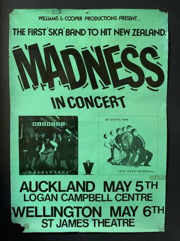 MADNESS IN CONCERT - ORIGINAL 1981 NZ TOUR POSTER