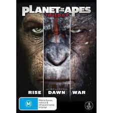 PLANET OF THE APES-TRILOGY RISE DAWN WAR 3DVD VG