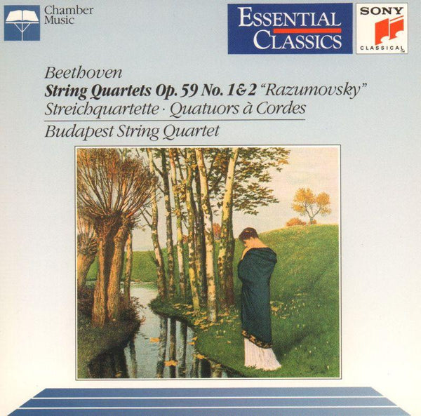 BEETHOVEN-STRING QUARTETS OP 59 NO 1 & 2 BUDAPEST STRING QUARTET CD VG