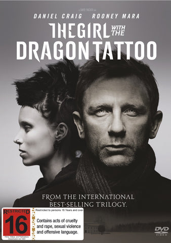 GIRL WITH THE DRAGON TATTOO DVD VG+