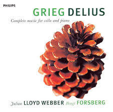 GRIEG + DELIUS-COMPLETE MUSIC CELLO PIANO LLOYD WEBBER CD VG