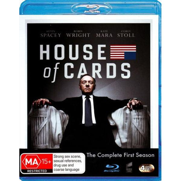 HOUSE OF CARDS -THE COMPLETE FIRST SEASON 4BLURAY VG+