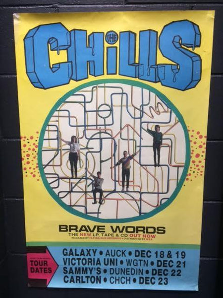 CHILLS THE-BRAVE WORDS TOUR ORIGINAL GIG POSTER