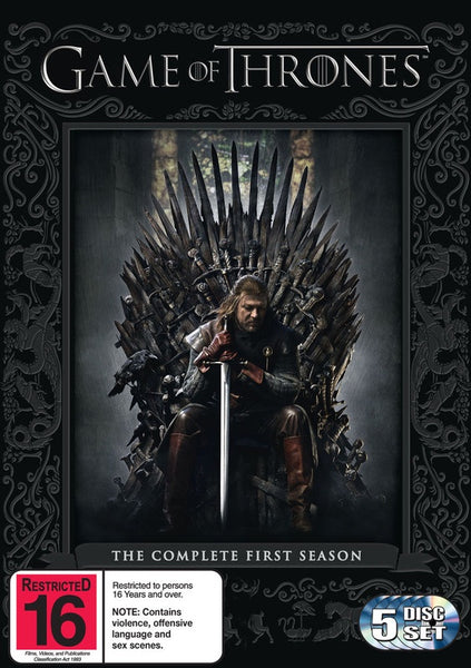 GAME OF THRONES-THE COMPLETE FIRST SEASON 5DVD VG+