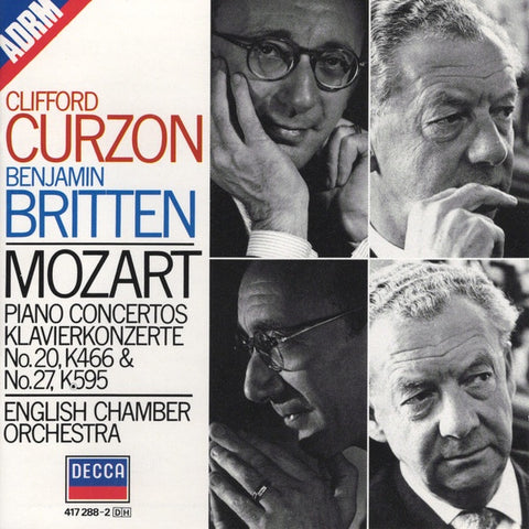 MOZART-PIANO CONCERTOS 20 & 27 BRITTEN CURZON CD VG+