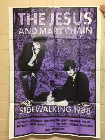 JESUS AND MARY CHAIN THE-ORIGINAL SIDEWALKING 1998 NZ TOUR POSTER