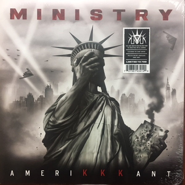 MINISTRY-AMERIKKKANT GREY & BLACK SWIRL VINYL LP *NEW*