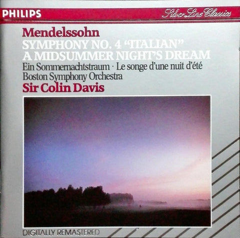 MENDELSSOHN-SYMPHONY NO. 4 & A MIDSUMMER NIGHTS DREAM CD VG