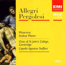 ALLEGRI MISERERE PERGOLESI STABAT MATER CD VG+