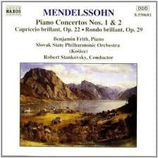 MENDELSSOHN-PIANO CONCERTOS NOS. 1 & 2 CD VG