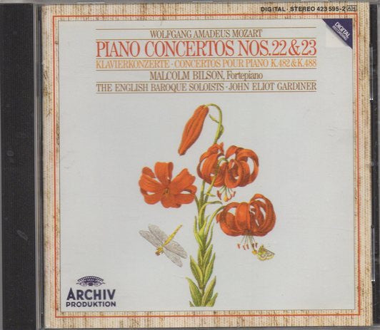 MOZART-PIANO CONERTOS 22 & 23 BILSON GARDINER CD VG