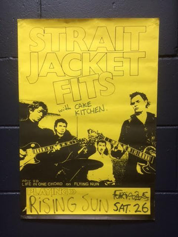 STRAITJACKET FITS WITH CAKE KITCHEN 1988 GIG POSTER VG