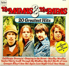 MAMAS & THE PAPAS-20 GREATEST HITS M COVER EX