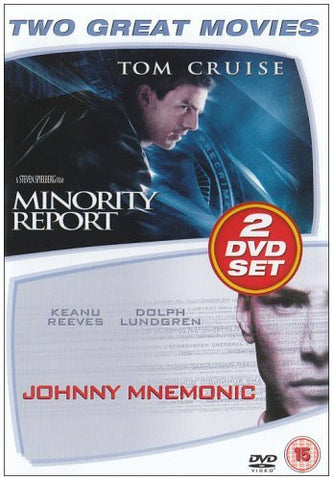 MINORITY REPORT + JOHNNY MNEMONIC 2DVD REGION TWO 2DVD VG