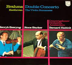 BRAHMS BEETHOVEN-DOUBLE CONCERTO & THE VIOLIN ROMANCES LP VG