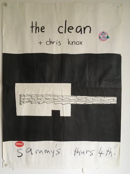 CLEAN THE / CHRIS KNOX  @ SAMMYS ORIGINAL GIG POSTER