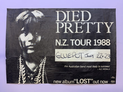 DIED PRETTY LOST ORIGINAL TOUR POSTER 1988