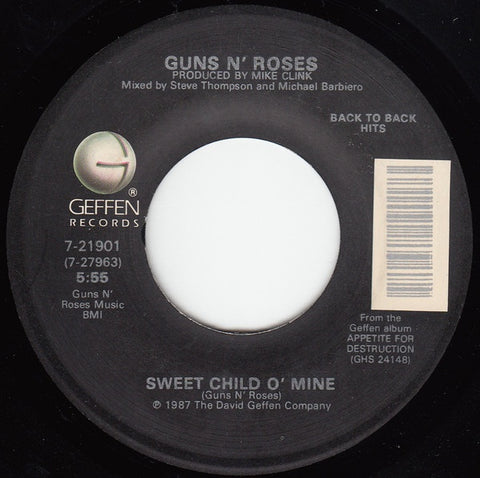 GUNS N' ROSES-SWEET CHILD OF MINE/WELCOME TO THE JUNGLE 7" VG