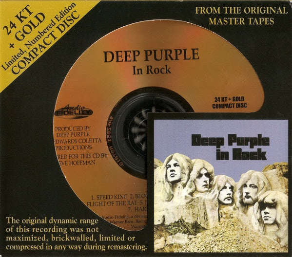 DEEP PURPLE - IN ROCK 24K GOLD CD NM