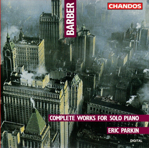 BARBER-COMPLETE WORKS FOR SOLO PIANO CD VG