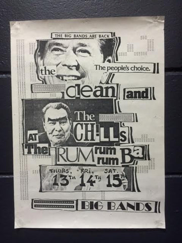 CLEAN THE AND THE CHILLS GIG POSTER VG