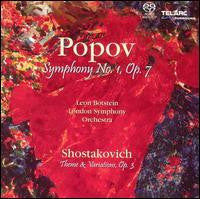 POPOV + SHOSTAKOVICH-SYMPHONY NO 1 + THEMES AND VARIATIONS SACD VG