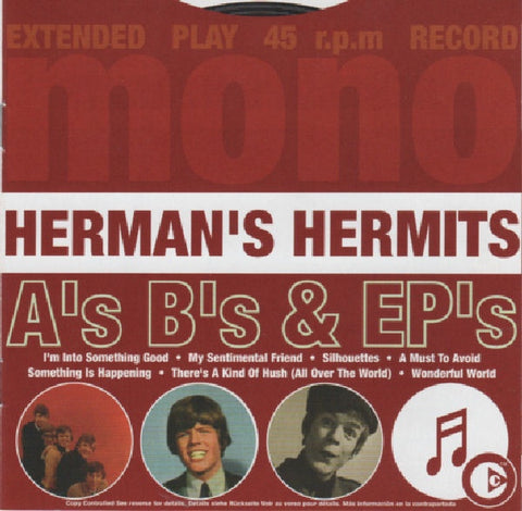 HERMAN'S HERMITS-A'S, B'S & EP'S CD G