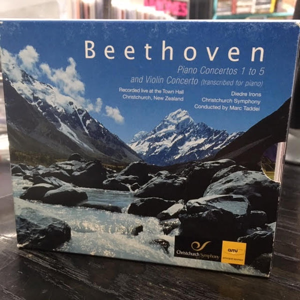 BEETHOVEN-PIANO CONCERTOS 1 TO 5 AND VIOLIN CONCERTO CHRISTCHURCH SYMPHONY 4CD BOXSET VG