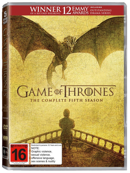 GAME OF THRONES-THE COMPLETE FIFTH SEASON 6DVD VG