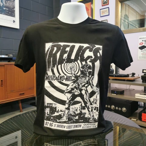RELICS ALIEN RECORD HEAD T-SHIRT DESIGNED BY RATT 2023 LARGE