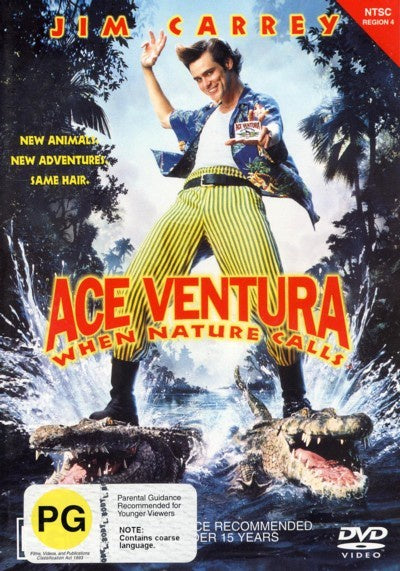 ACE VENTURA WHEN NATURE CALLS DVD VG