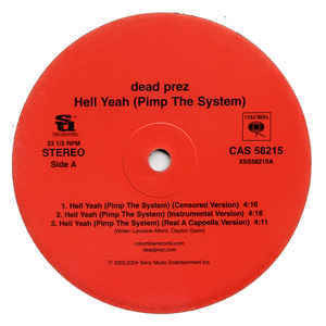 DEAD PREZ-HELL YEAH PROMO 12" EXCOVER EX